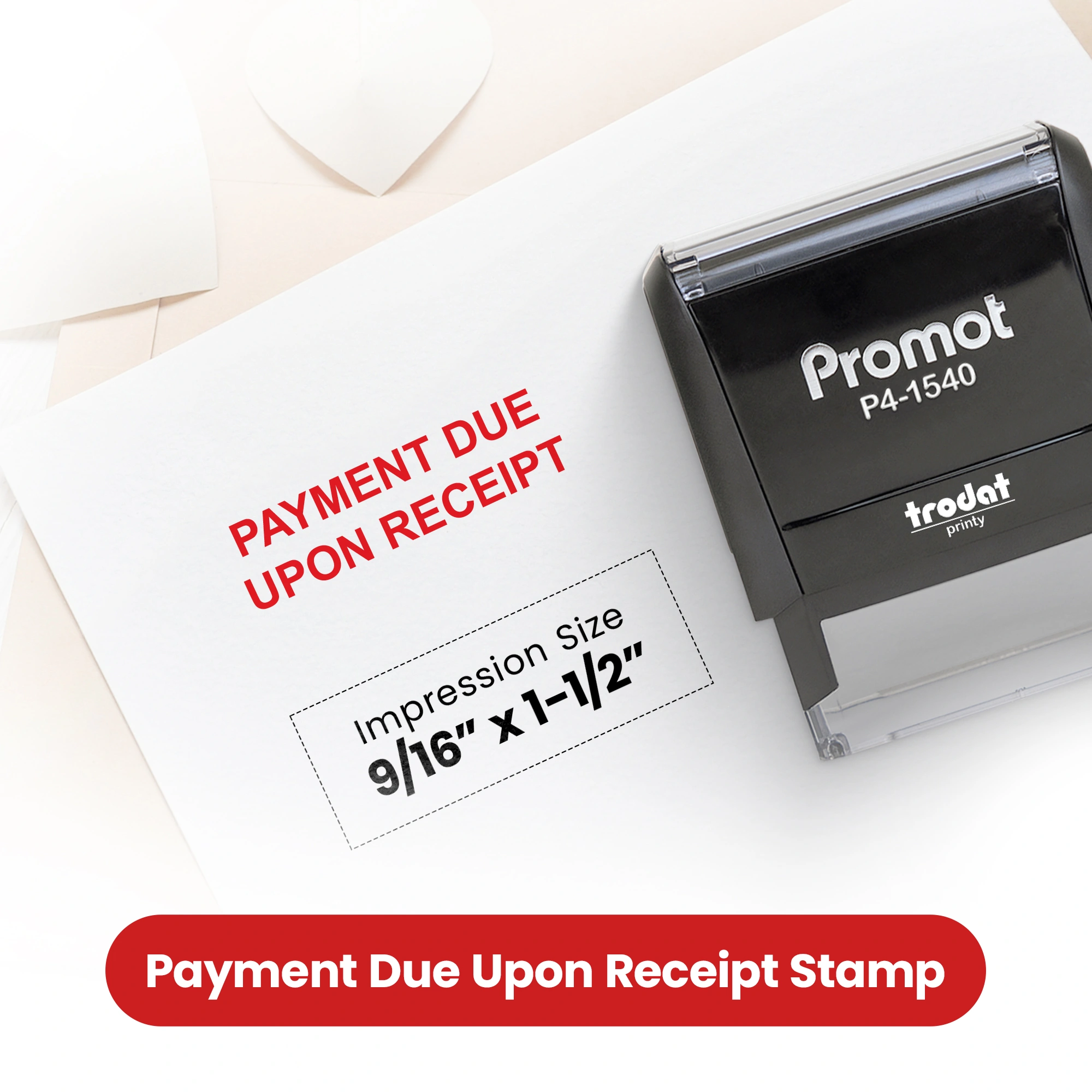 Payment Due Upon Receipt Stamp